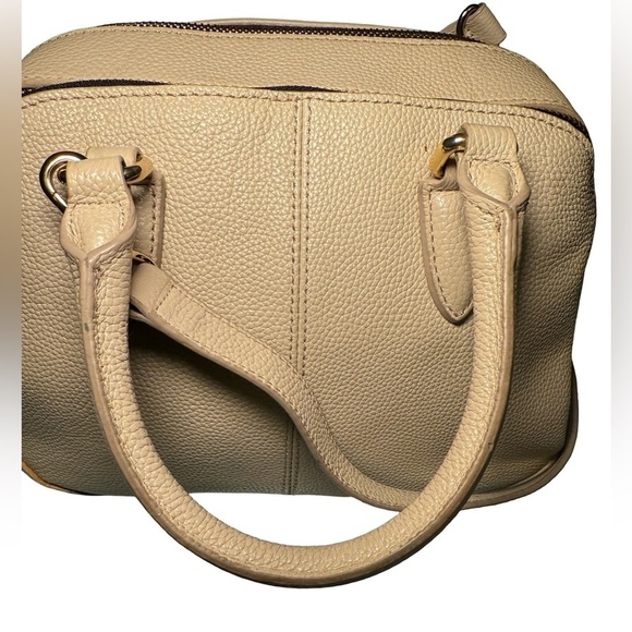 DKNY Beige Satchel with Gold Accents - Picture 6 of 16